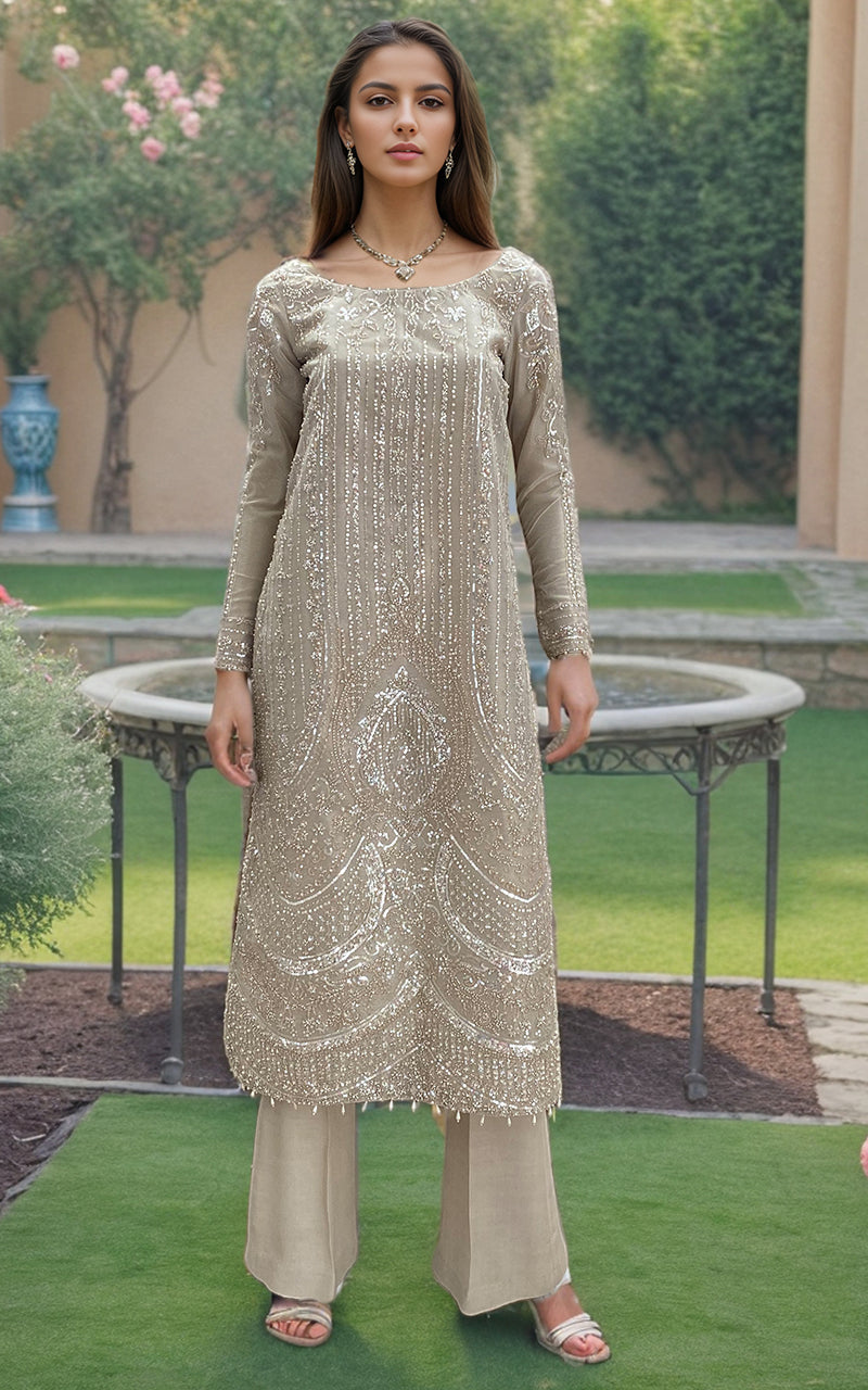 Threads and Motifs | Formal Dresses 25 | Embroidered Shirt With Trouser - by Libasekhas UK - Registered Vendor of : Threads and Motifs - 100% Original Designer Dress