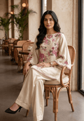 Zarqash | Silk Edit 26 | Blush Botanica - by Libasekhas UK - Registered Vendor of : Zarqash - 100% Original Designer Dress