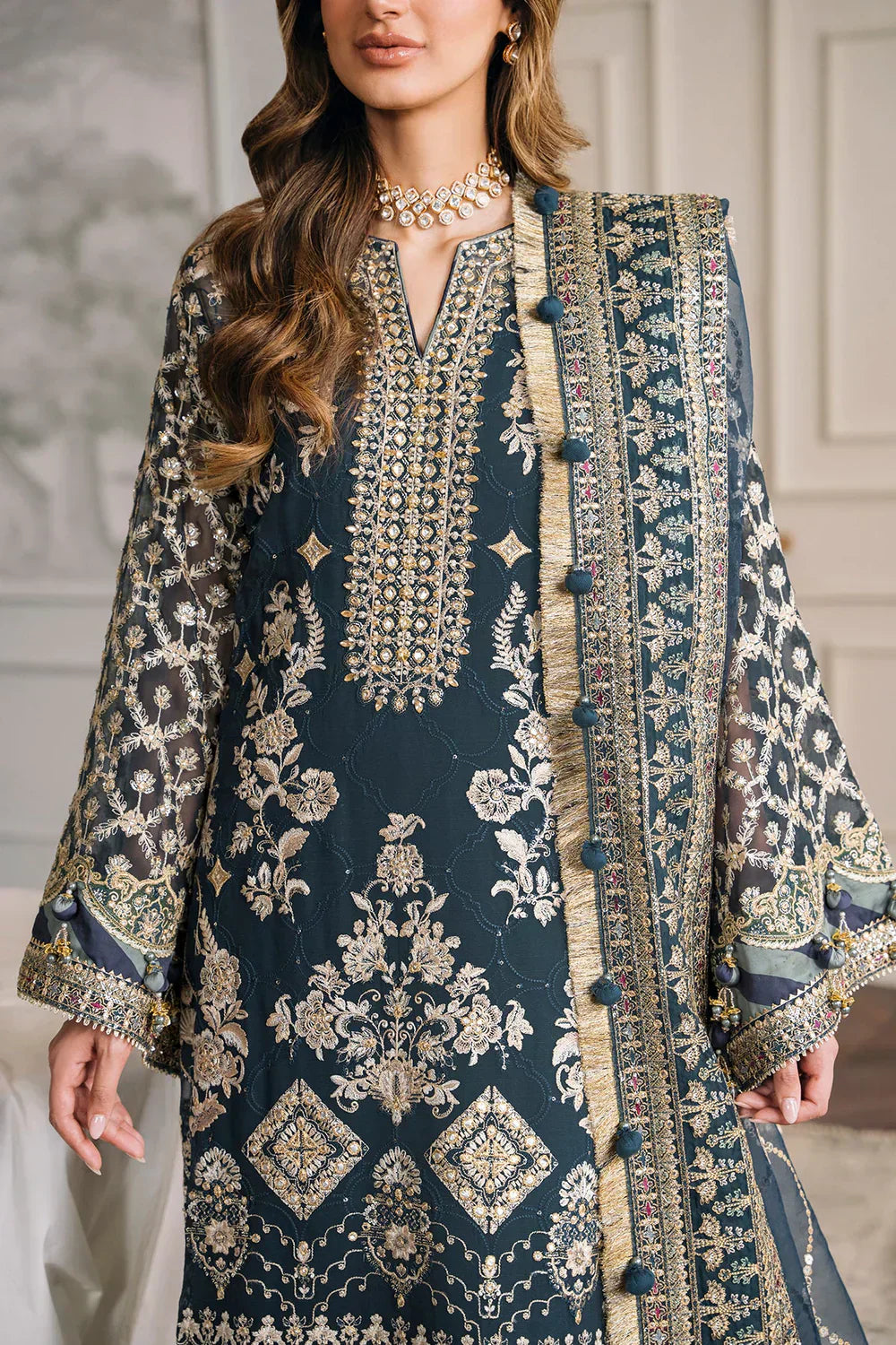 Baroque | Chantelle Embroidered Collection | CH12-01 - by - Libasekhas UK - Registered Vendor of : Baroque - 100% Original Designer Dresss