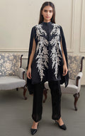 Threads and Motifs | Formal Dresses 25 | Embroidered Cape With Trouser - by Libasekhas UK - Registered Vendor of : Threads and Motifs - 100% Original Designer Dress