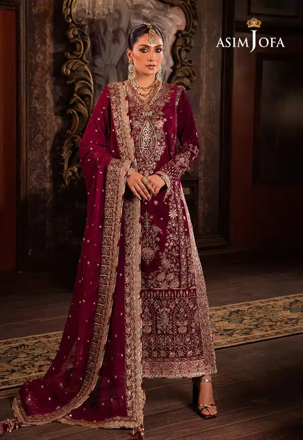 Asim Jofa | Makhmal Wedding Velvet 23 | AJMM-03 - by - Libasekhas UK - Registered Vendor of : Asim Jofa - 100% Original Designer Dresss