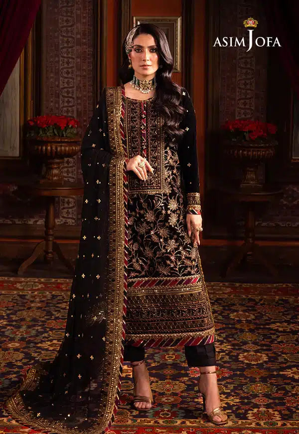 Asim Jofa | Makhmal Wedding Velvet 23 | AJMM-08 - by - Libasekhas UK - Registered Vendor of : Asim Jofa - 100% Original Designer Dresss