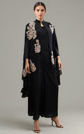 Threads and Motifs | Formal Dresses 25 | Embroidered Cape With Trouser - by Libasekhas UK - Registered Vendor of : Threads and Motifs - 100% Original Designer Dress