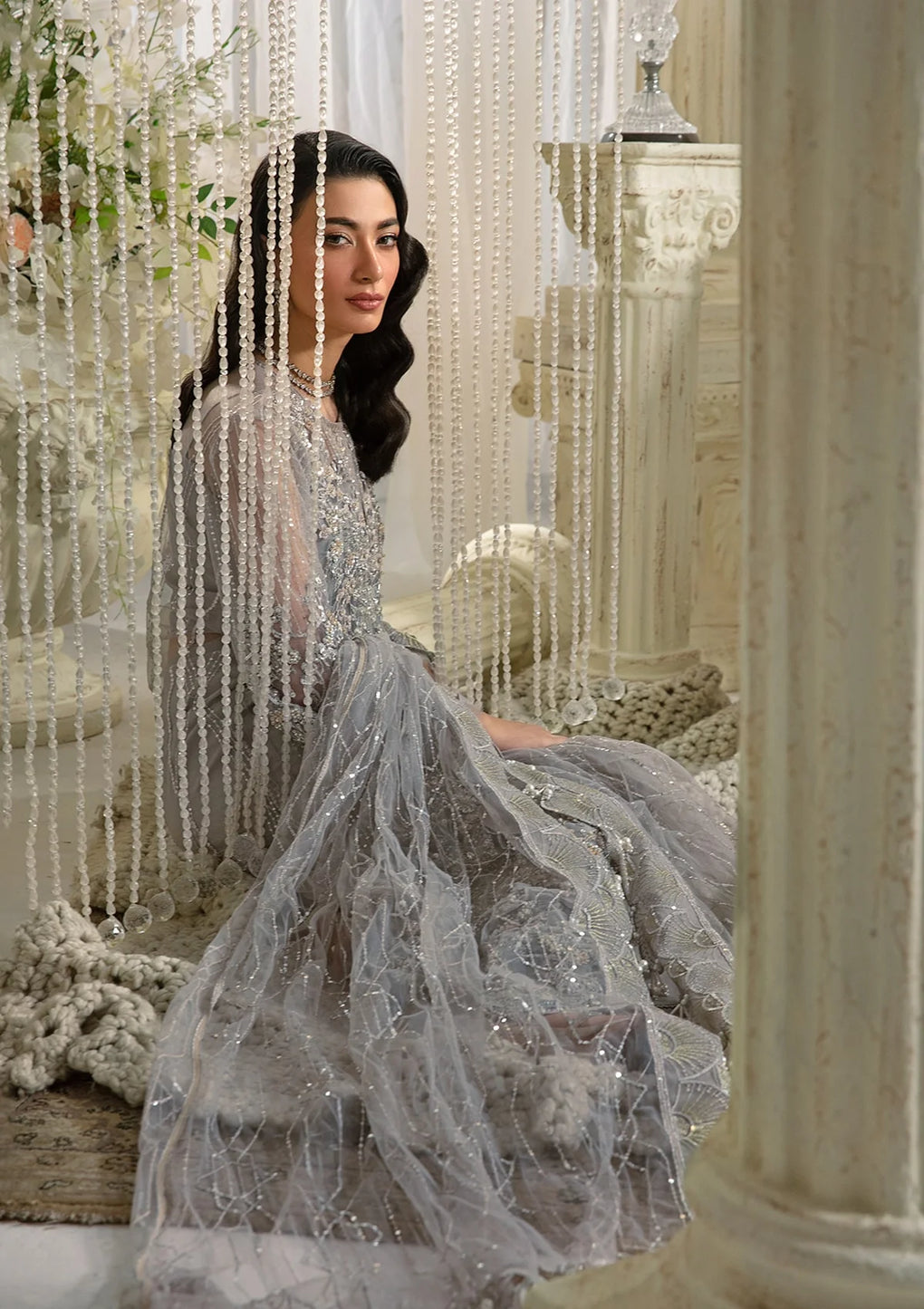 Elaf Premium | Evara Formals 24 | EFE-04 DOVE - by - Libasekhas UK - Registered Vendor of : Elaf Premium - 100% Original Designer Dresss