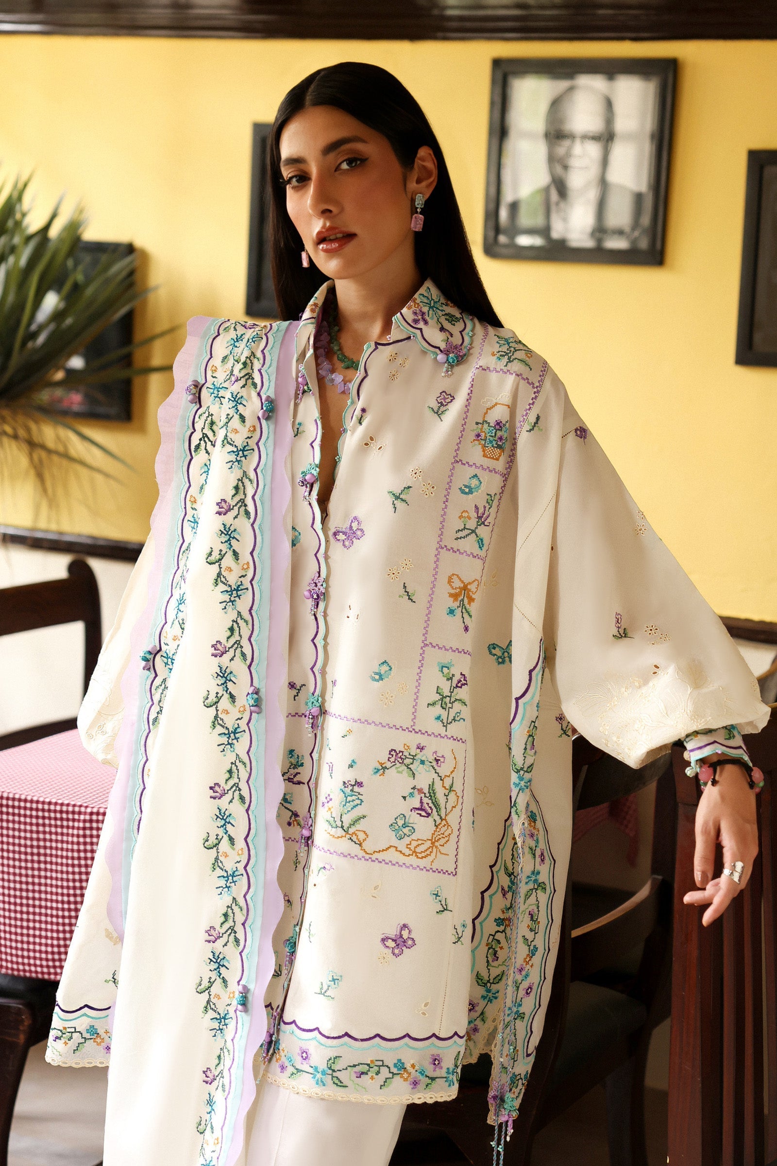 Zaha | Festive Lawn 26 | GHOST ORCHID WHISPER (ZF26-07) - by Libasekhas UK - Registered Vendor of : Zaha - 100% Original Designer Dress