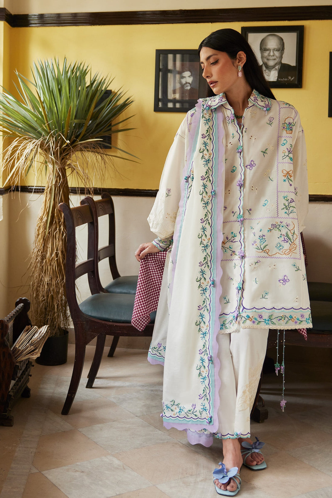 Zaha | Festive Lawn 26 | GHOST ORCHID WHISPER (ZF26-07) - by Libasekhas UK - Registered Vendor of : Zaha - 100% Original Designer Dress
