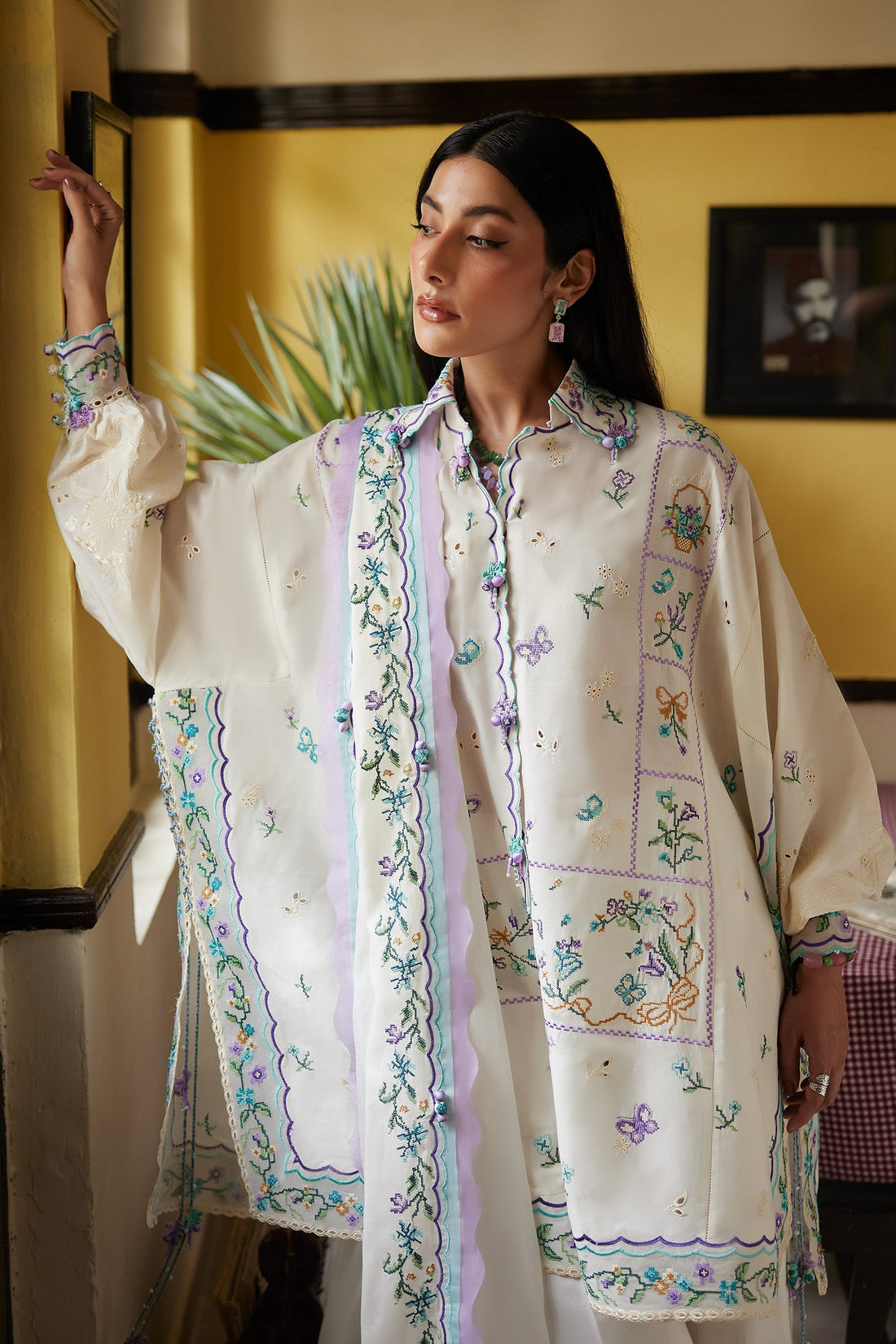 Zaha | Festive Lawn 26 | GHOST ORCHID WHISPER (ZF26-07) - by Libasekhas UK - Registered Vendor of : Zaha - 100% Original Designer Dress