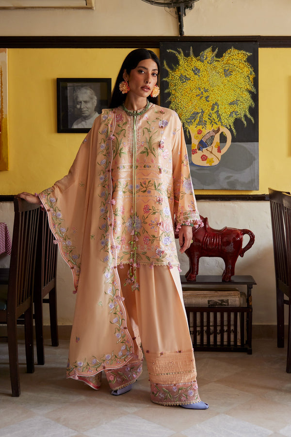 Zaha | Festive Lawn 26 | APRICOT MALLOW BLOOM (ZF26-09) - by Libasekhas UK - Registered Vendor of : Zaha - 100% Original Designer Dress