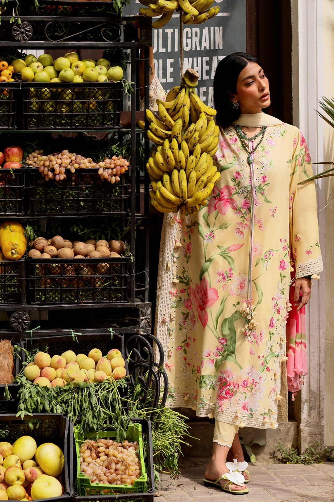 Zaha | Festive Lawn 26 | HIMALAYAN BELL MIST (ZF26-01) - by Libasekhas UK - Registered Vendor of : Zaha - 100% Original Designer Dress