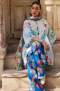 Zaha | Festive Lawn 26 | BLUE POPPY (ZF26-02) - by Libasekhas UK - Registered Vendor of : Zaha - 100% Original Designer Dress