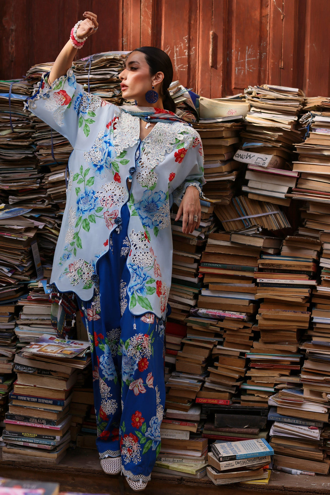 Zaha | Festive Lawn 26 | BLUE POPPY (ZF26-02) - by Libasekhas UK - Registered Vendor of : Zaha - 100% Original Designer Dress