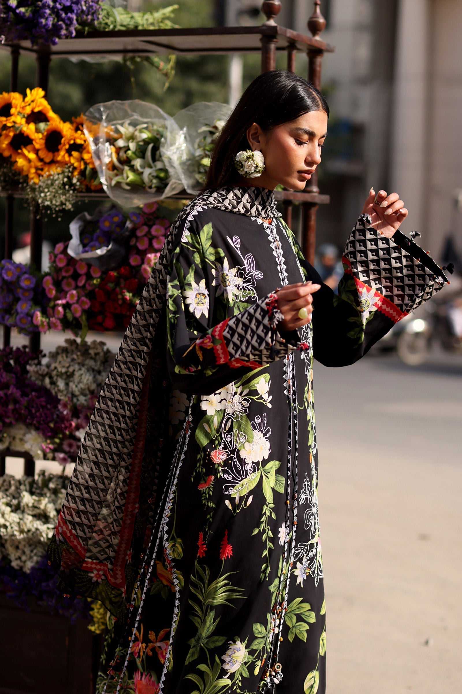 Zaha | Festive Lawn 26 | MIDNIGHT BLOOM (ZF26-04) - by Libasekhas UK - Registered Vendor of : Zaha - 100% Original Designer Dress