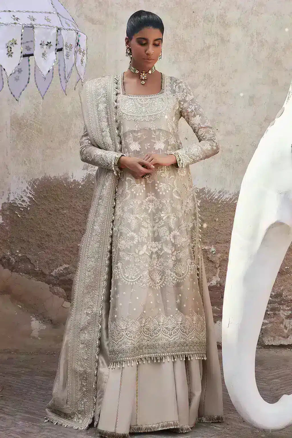 Afrozeh | Dastangoi Wedding Formals | Ulfat - by - Libasekhas UK - Registered Vendor of : Afrozeh - 100% Original Designer Dresss