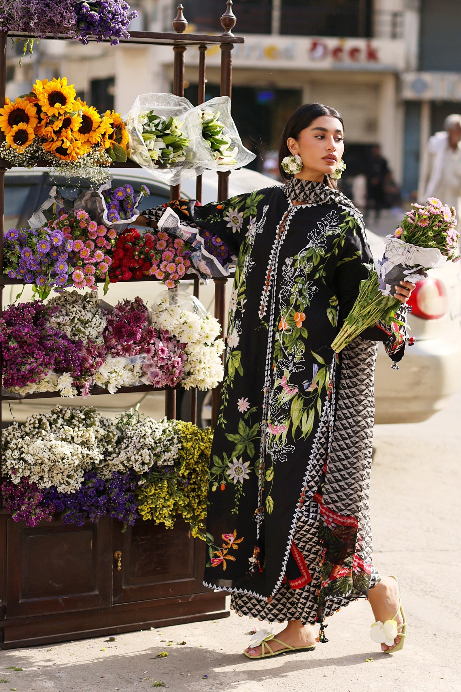 Zaha | Festive Lawn 26 | MIDNIGHT BLOOM (ZF26-04) - by Libasekhas UK - Registered Vendor of : Zaha - 100% Original Designer Dress