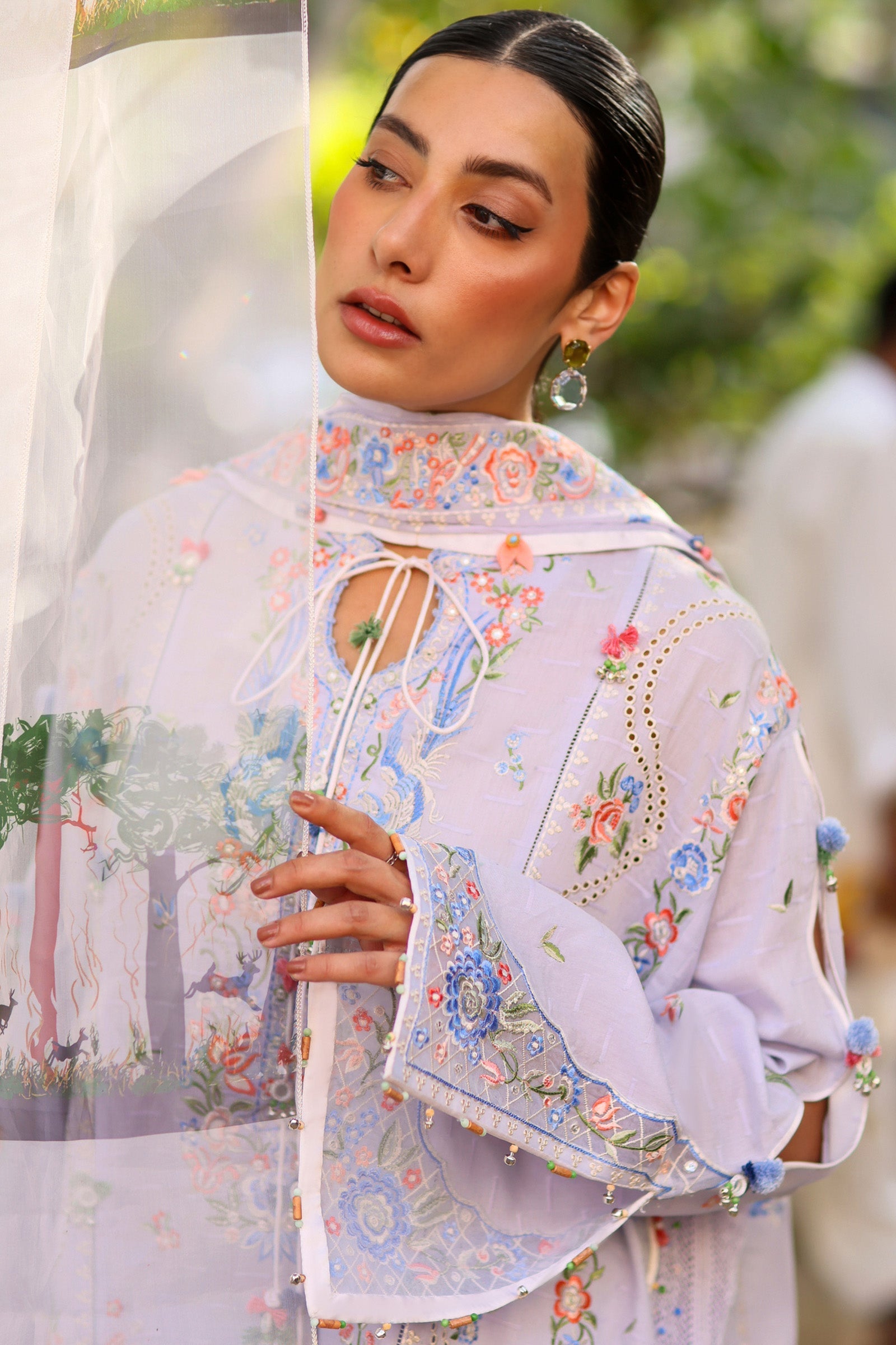 Zaha | Festive Lawn 26 | PERIWINKLE MUSE (ZF26-11) - by Libasekhas UK - Registered Vendor of : Zaha - 100% Original Designer Dress