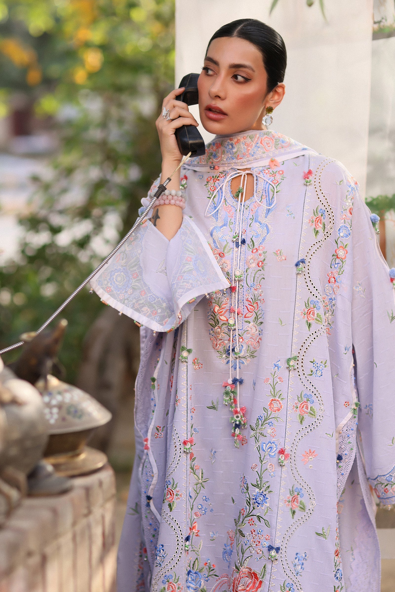 Zaha | Festive Lawn 26 | PERIWINKLE MUSE (ZF26-11) - by Libasekhas UK - Registered Vendor of : Zaha - 100% Original Designer Dress