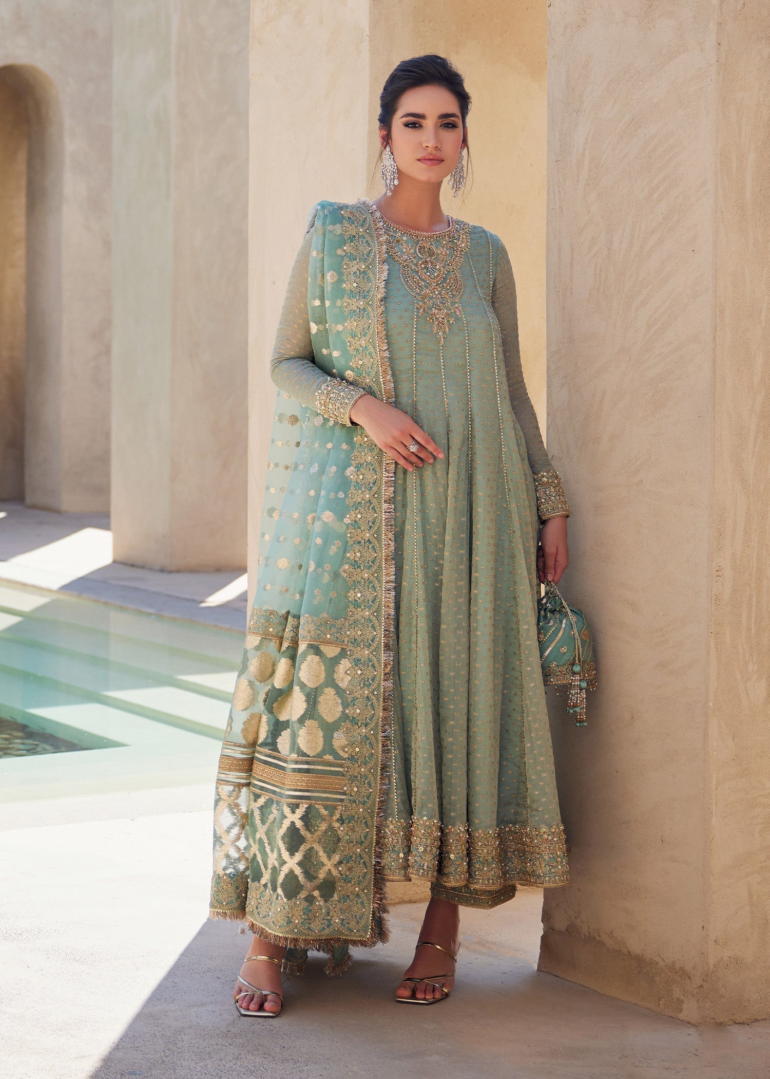 Kanwal Malik | Laira Formals | Mist - by - Libasekhas UK - Registered Vendor of : Kanwal Malik - 100% Original Designer Dresss