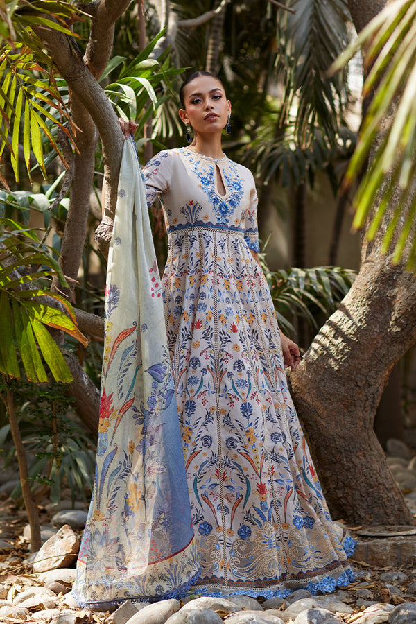 Mina Hassan | Chikankari Lawn 25 | Taara - by - Libasekhas UK - Registered Vendor of : Mina Hassan - 100% Original Designer Dresss