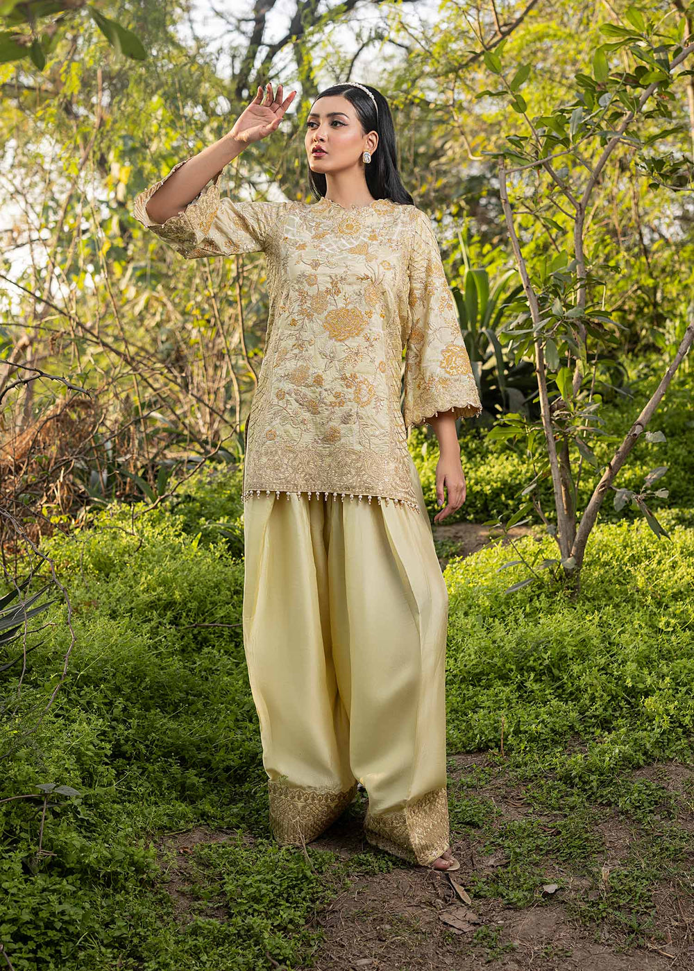 HSY | Summer Edit | Butter Yellow - by Libasekhas UK - Registered Vendor of : HSY - 100% Original Designer Dress
