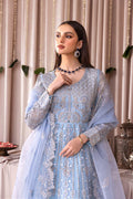 Emaan Adeel | Romansiyyah Luxury Formals 23 | RM-03 BLUE LAGOON - by - Libasekhas UK - Registered Vendor of : Emaan Adeel - 100% Original Designer Dresss