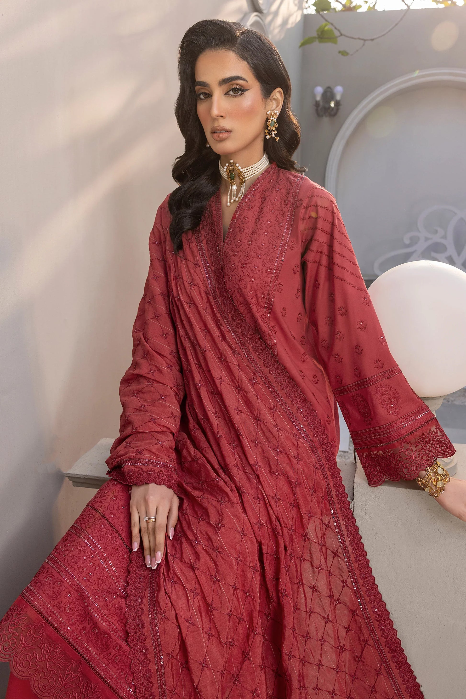 LSM | Embroidered Collection | 09 - by - Libasekhas UK - Registered Vendor of : LSM - 100% Original Designer Dresss
