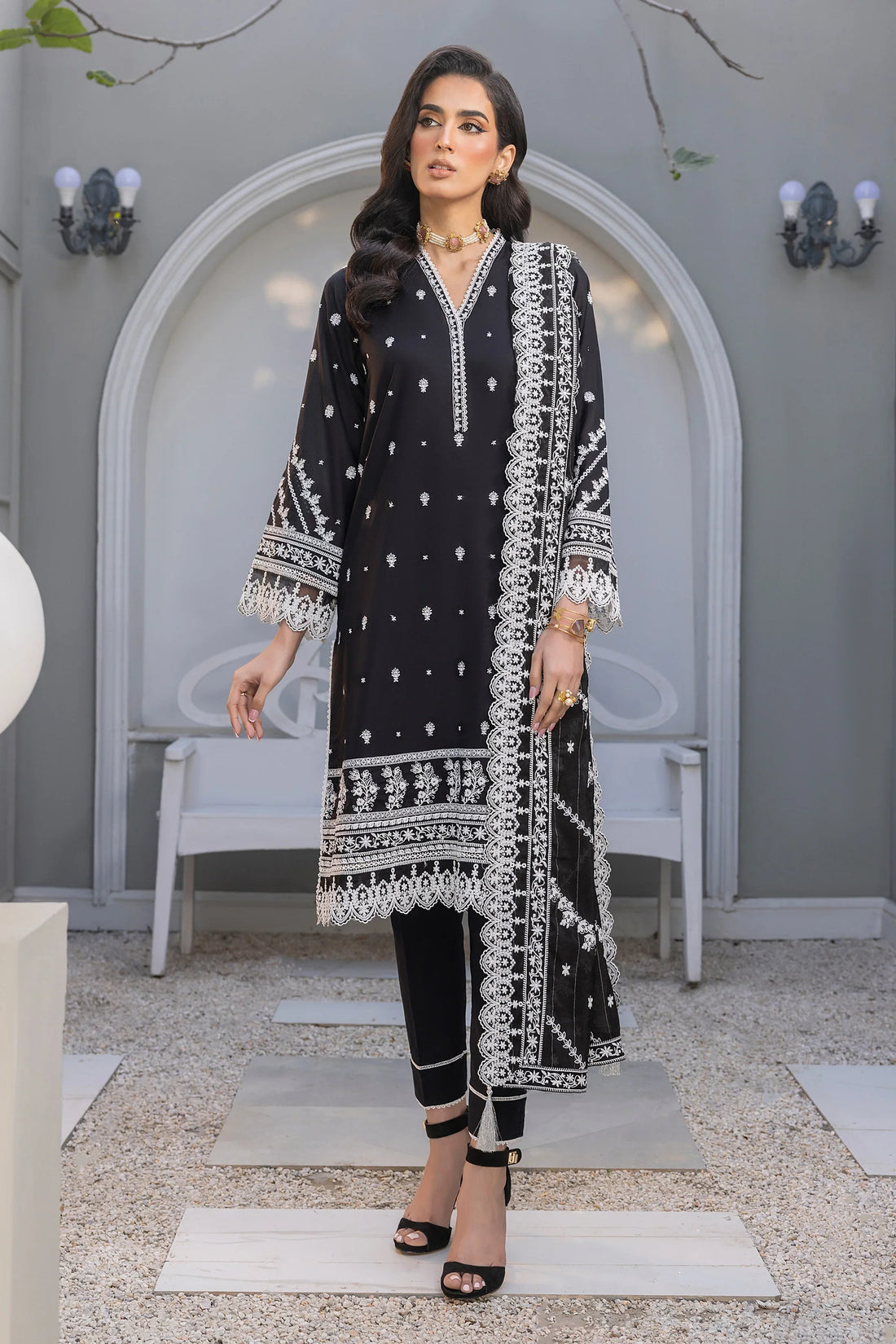 LSM | Embroidered Collection | 01 - by - Libasekhas UK - Registered Vendor of : LSM - 100% Original Designer Dresss