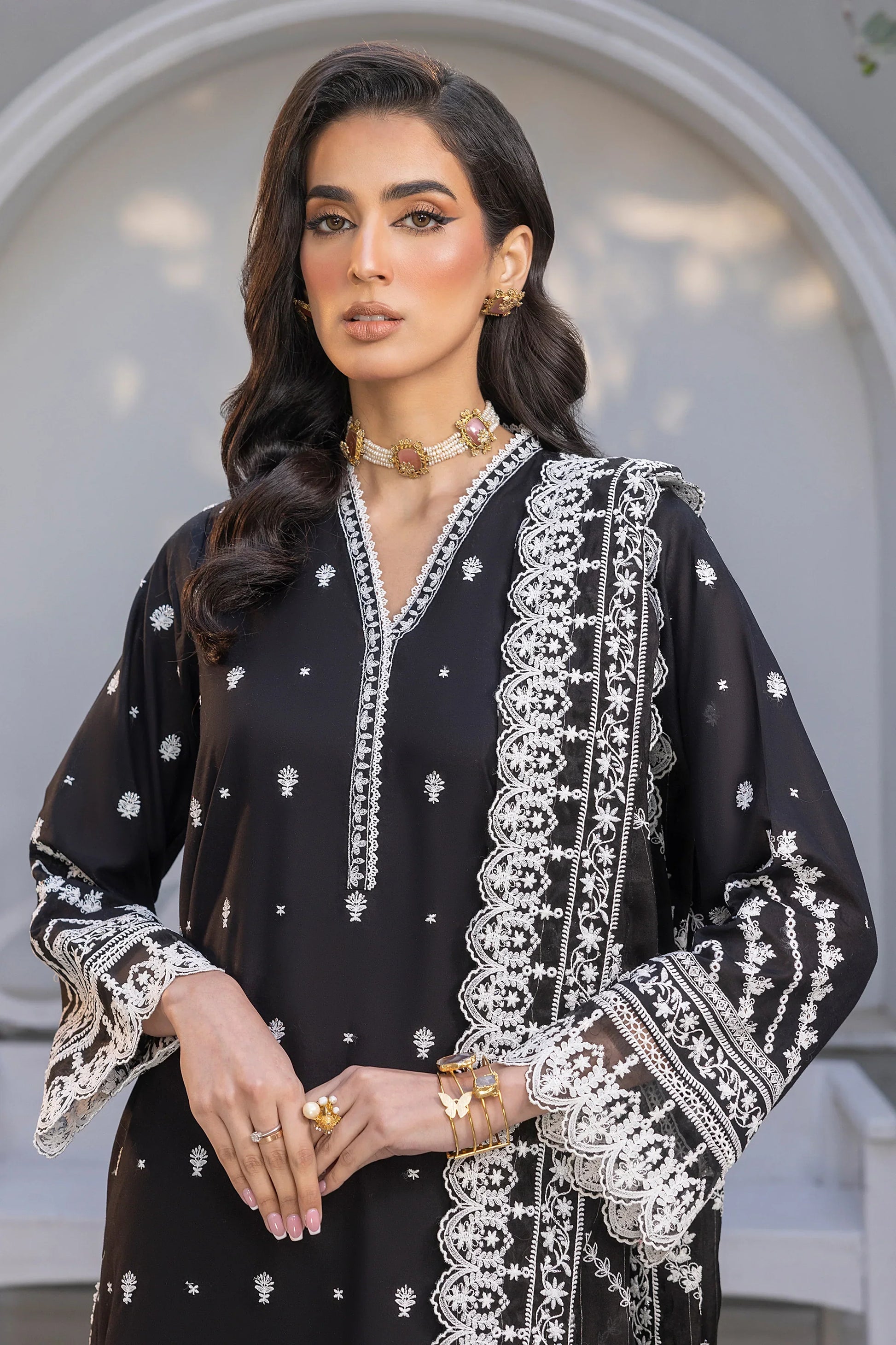 LSM | Embroidered Collection | 01 - by - Libasekhas UK - Registered Vendor of : LSM - 100% Original Designer Dresss