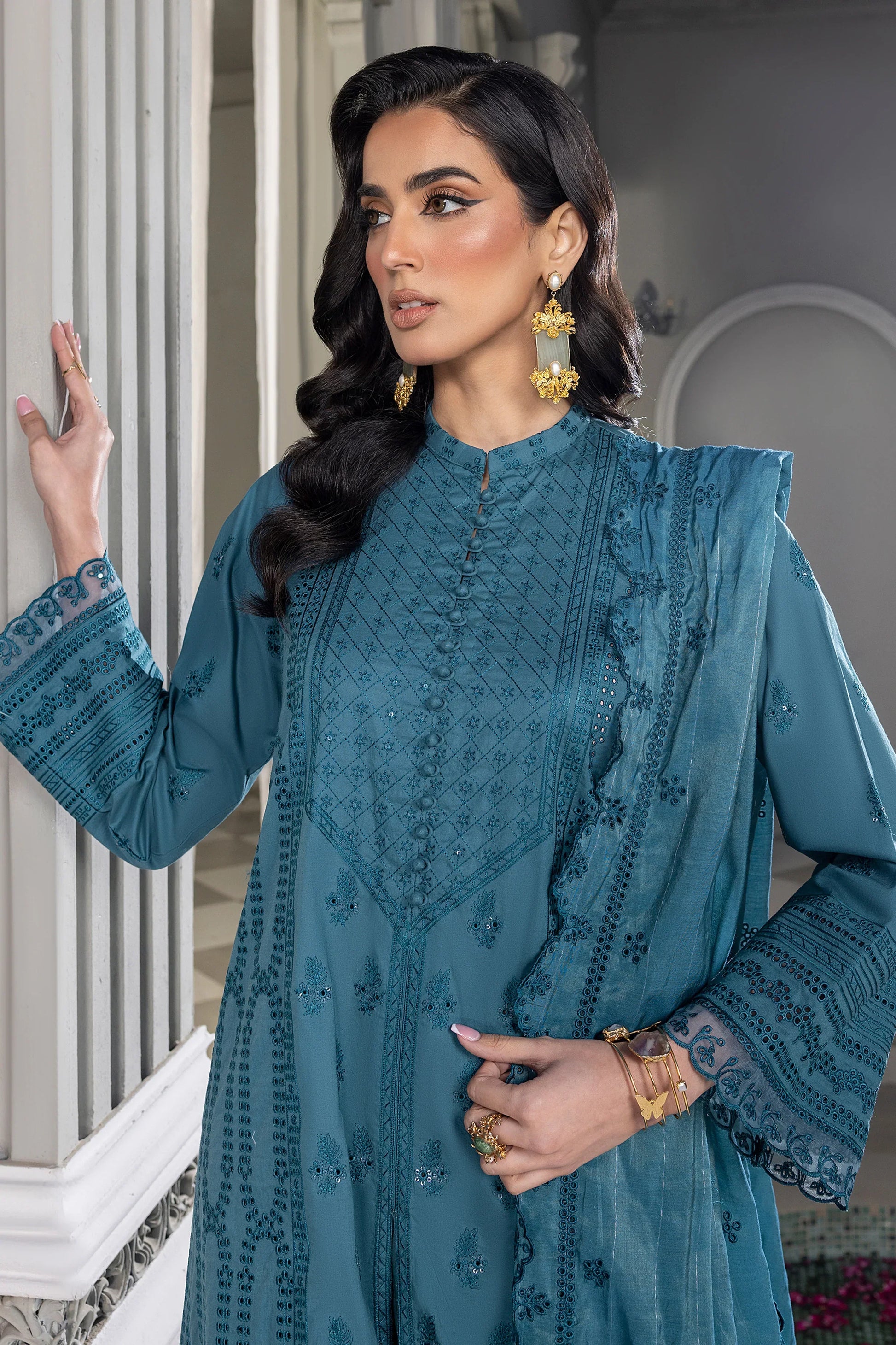 LSM | Embroidered Collection | 05 - by - Libasekhas UK - Registered Vendor of : LSM - 100% Original Designer Dresss