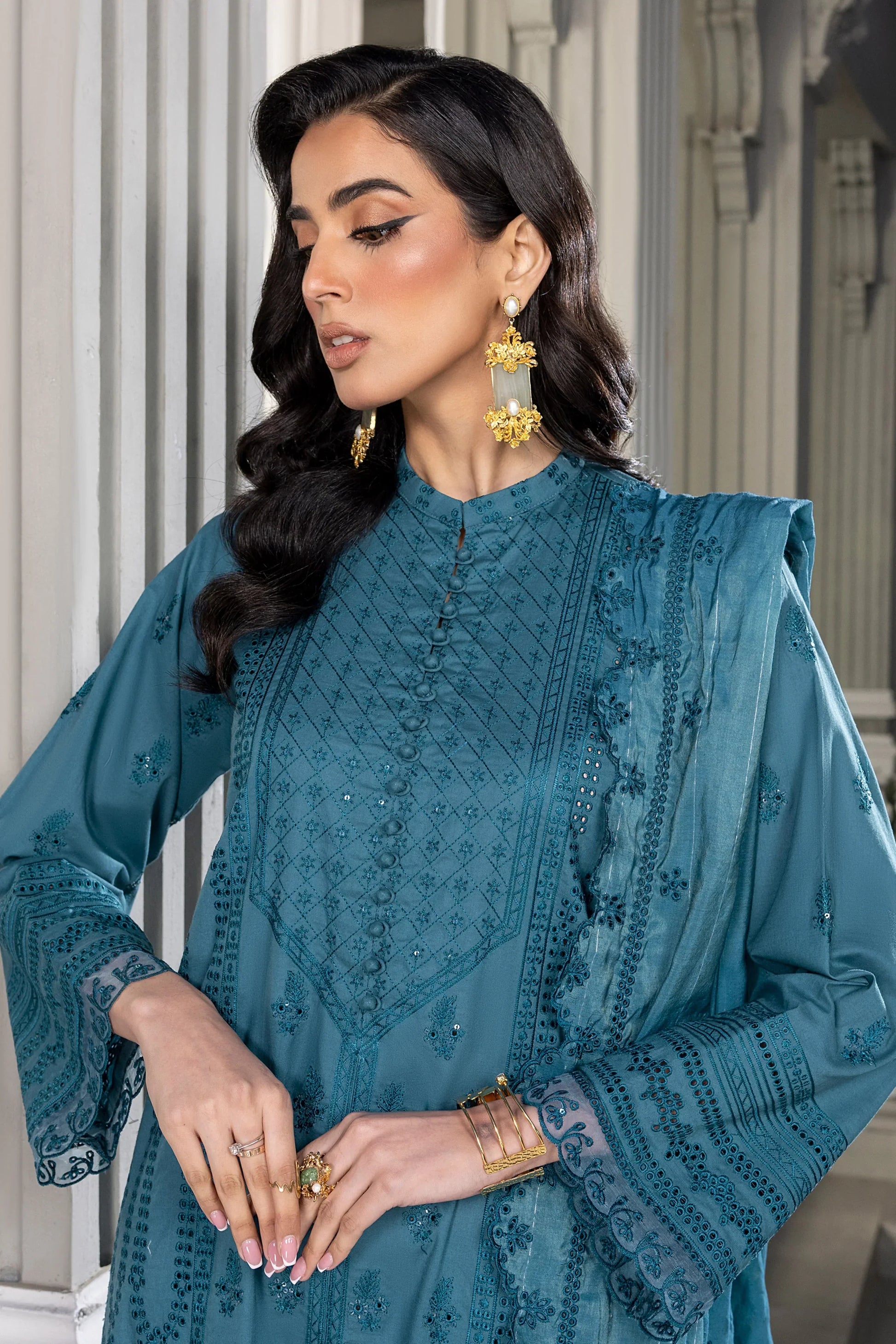LSM | Embroidered Collection | 05 - by - Libasekhas UK - Registered Vendor of : LSM - 100% Original Designer Dresss