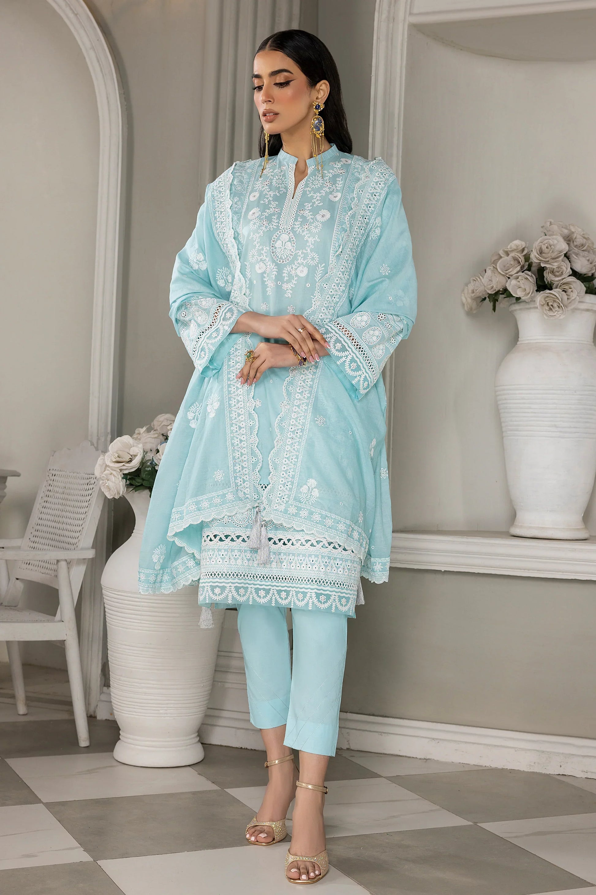 LSM | Embroidered Collection | 04 - by - Libasekhas UK - Registered Vendor of : LSM - 100% Original Designer Dresss