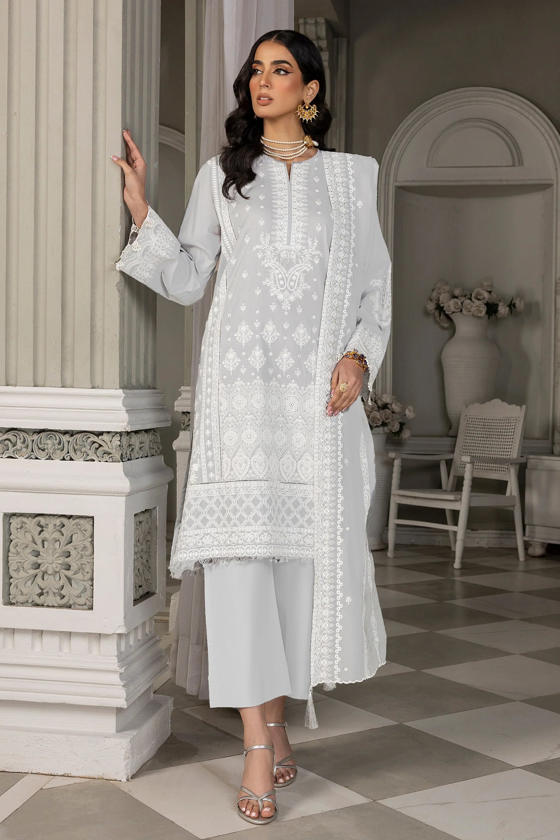 LSM | Embroidered Collection | 03 - by - Libasekhas UK - Registered Vendor of : LSM - 100% Original Designer Dresss