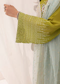 Jamnii | Silk Ivy | Lime Forest - by - Libasekhas UK - Registered Vendor of : Jamnii - 100% Original Designer Dresss