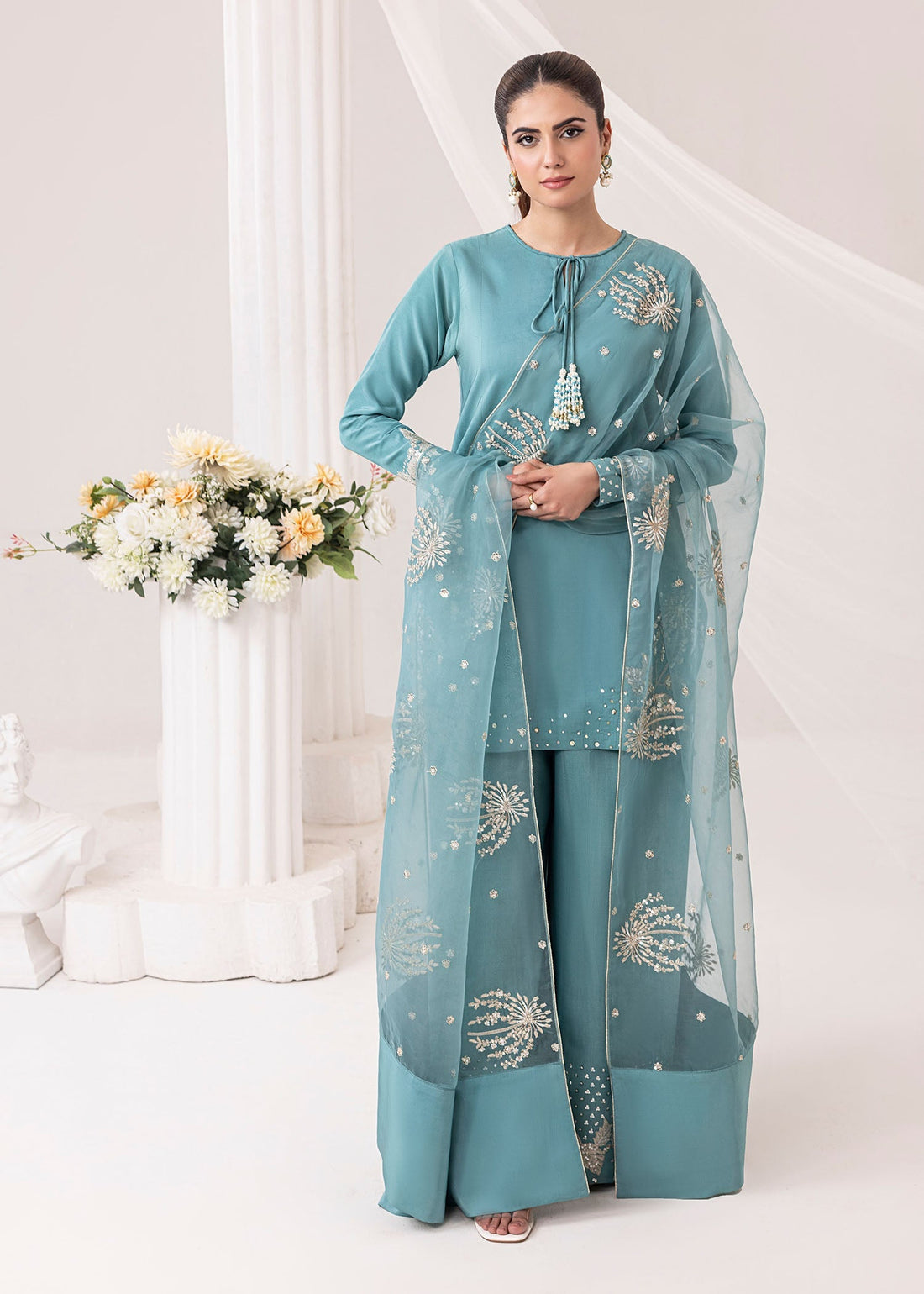 Jamnii | Silk Ivy | Dewdrop - by - Libasekhas UK - Registered Vendor of : Jamnii - 100% Original Designer Dresss