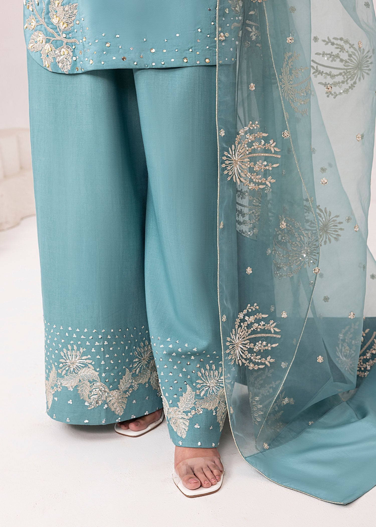 Jamnii | Silk Ivy | Dewdrop - by - Libasekhas UK - Registered Vendor of : Jamnii - 100% Original Designer Dresss