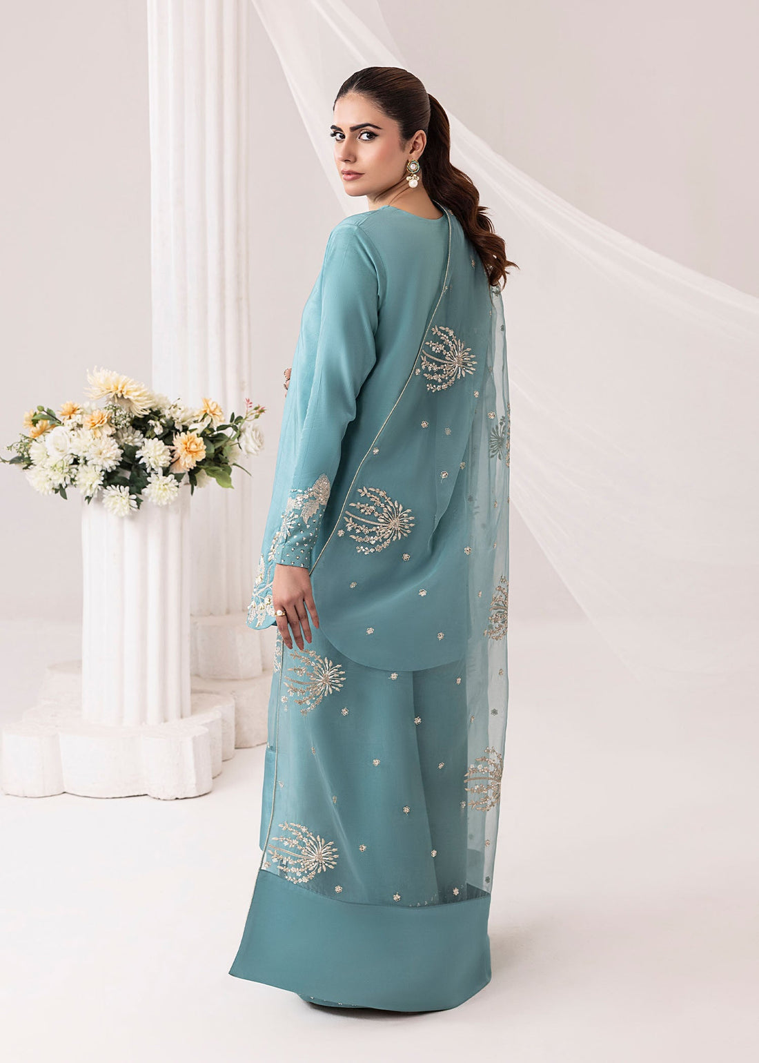 Jamnii | Silk Ivy | Dewdrop - by - Libasekhas UK - Registered Vendor of : Jamnii - 100% Original Designer Dresss