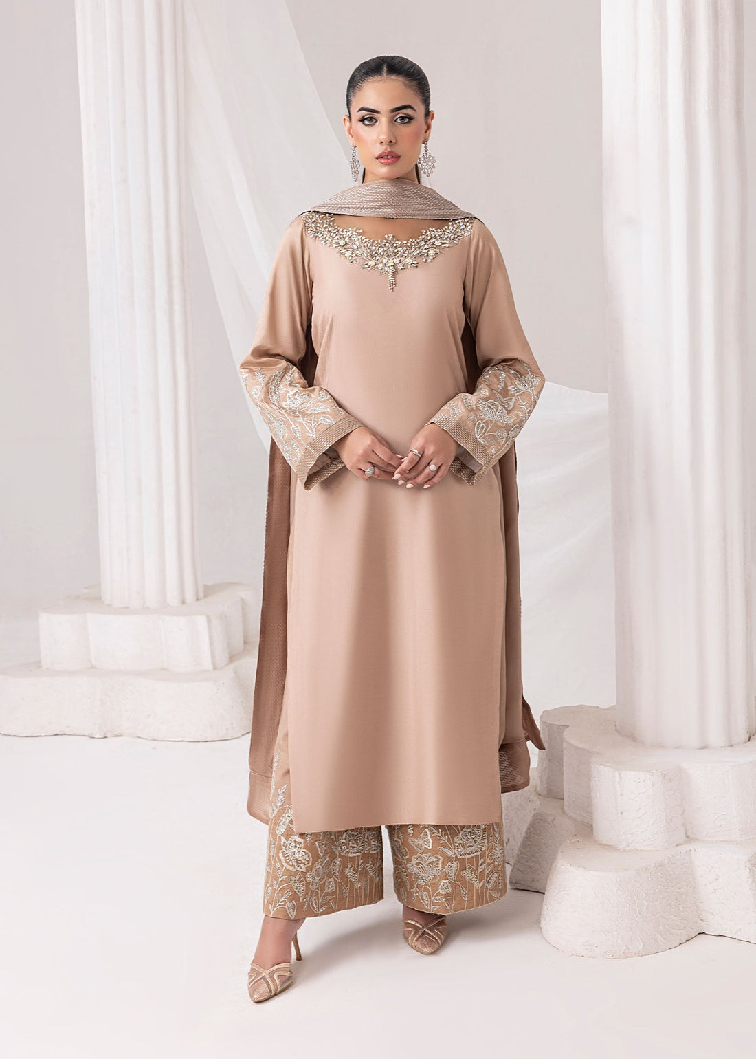 Jamnii | Silk Ivy | Desert Rose - by - Libasekhas UK - Registered Vendor of : Jamnii - 100% Original Designer Dresss