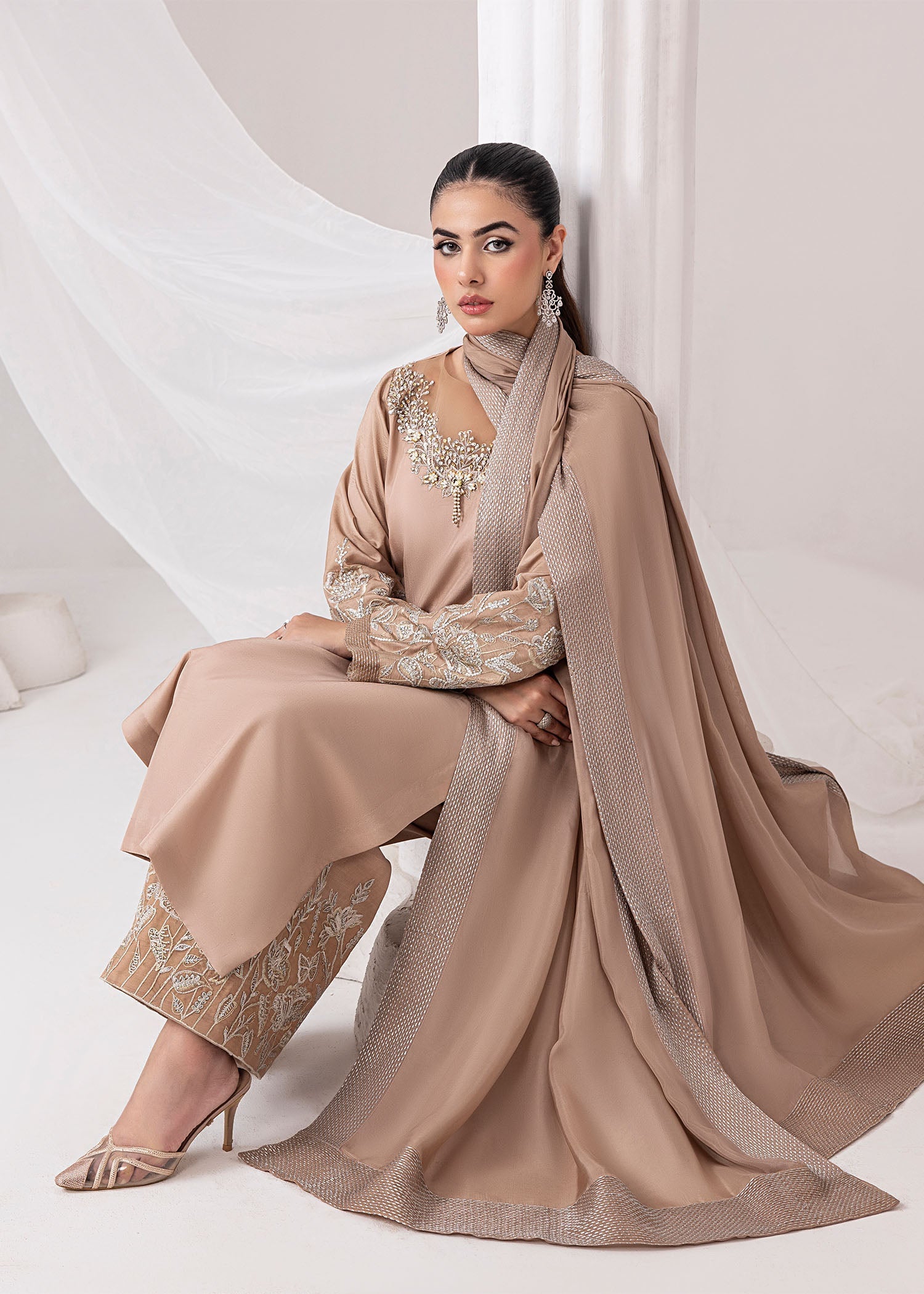 Jamnii | Silk Ivy | Desert Rose - by - Libasekhas UK - Registered Vendor of : Jamnii - 100% Original Designer Dresss