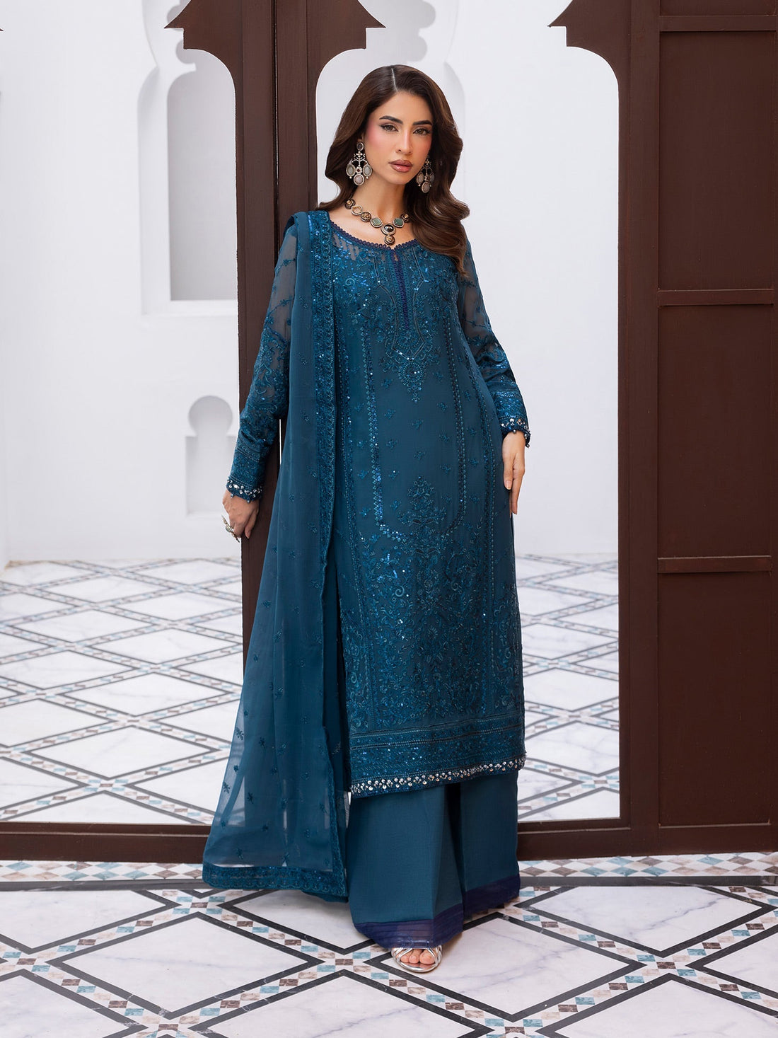 Gulaal | Maeri Luxury Chiffon 26 | Mist - by Libasekhas UK - Registered Vendor of : Gulaal - 100% Original Designer Dress