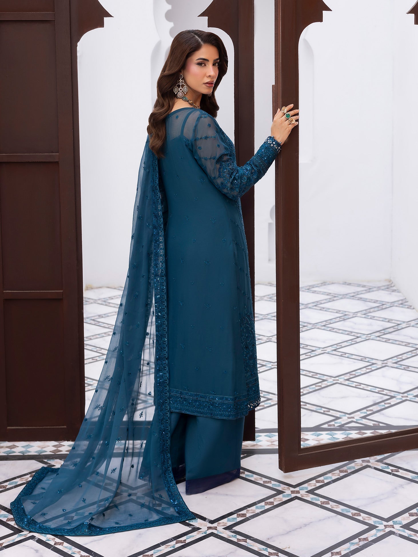 Gulaal | Maeri Luxury Chiffon 26 | Mist - by Libasekhas UK - Registered Vendor of : Gulaal - 100% Original Designer Dress