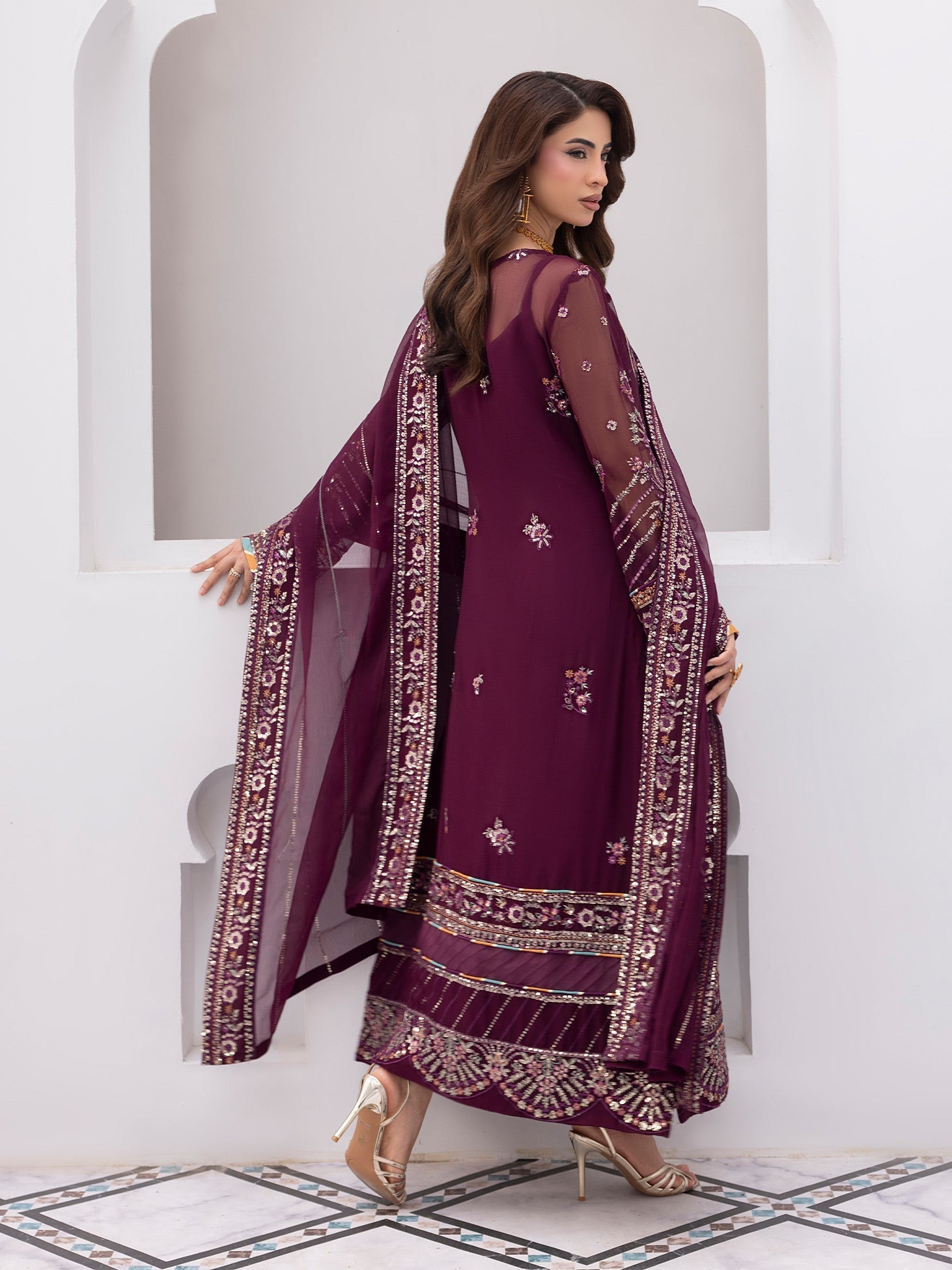 Gulaal | Maeri Luxury Chiffon 26 | Etincelle - by Libasekhas UK - Registered Vendor of : Gulaal - 100% Original Designer Dress