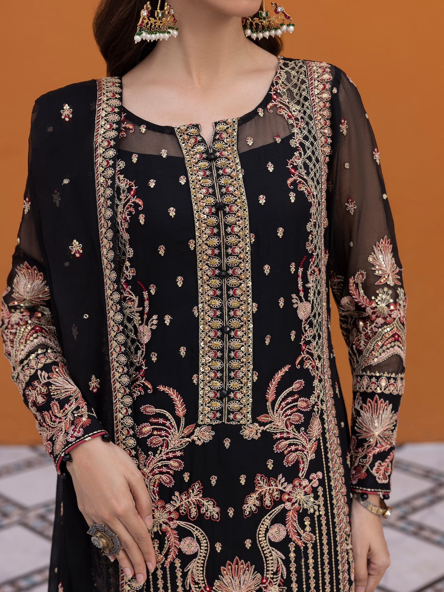 Gulaal | Maeri Luxury Chiffon 26 | SOIR - by Libasekhas UK - Registered Vendor of : Gulaal - 100% Original Designer Dress
