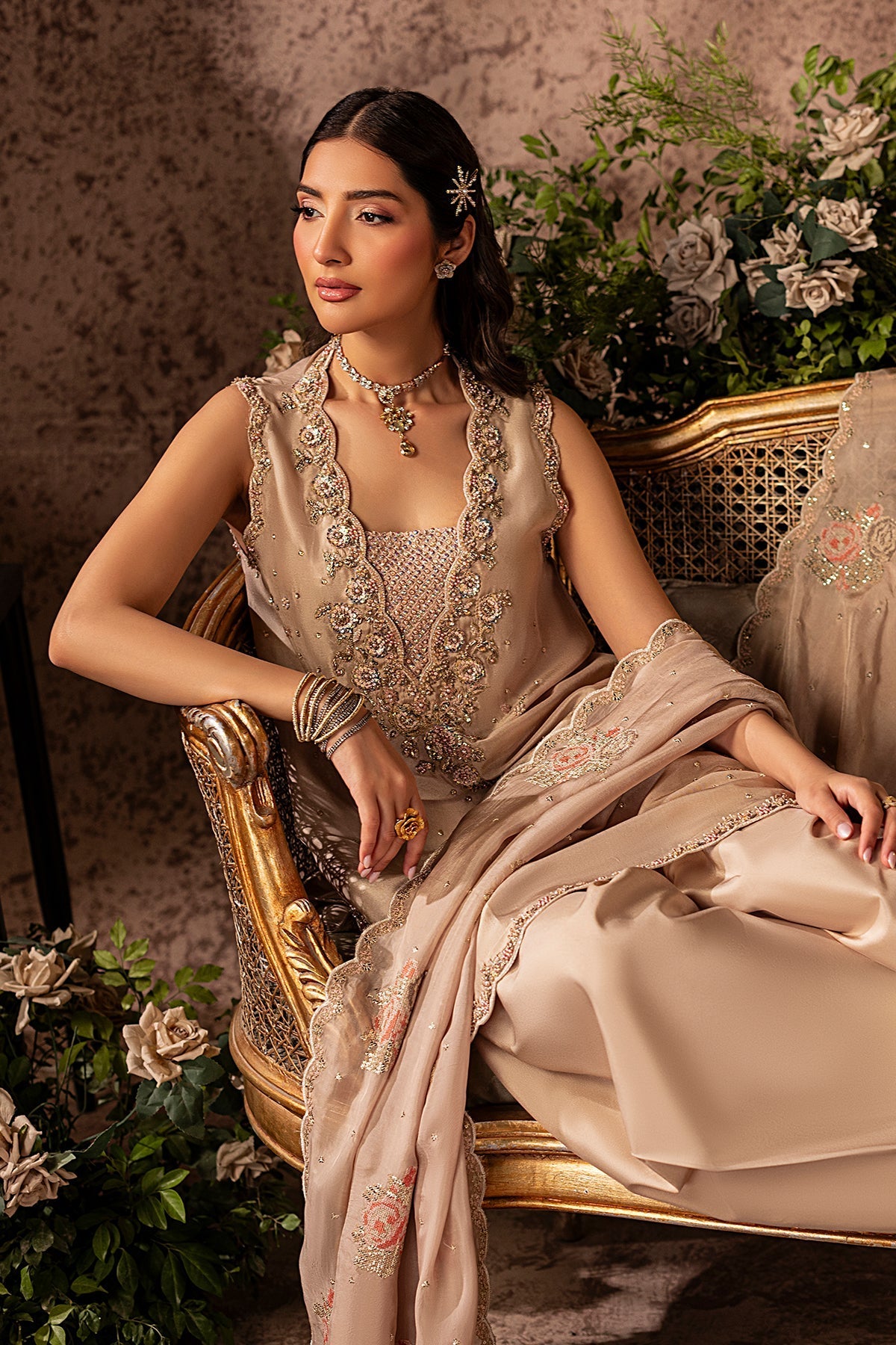 Mina Kashif | Loona Lawn 25 | Garnet - by - Libasekhas UK - Registered Vendor of : Mina Kashif - 100% Original Designer Dresss