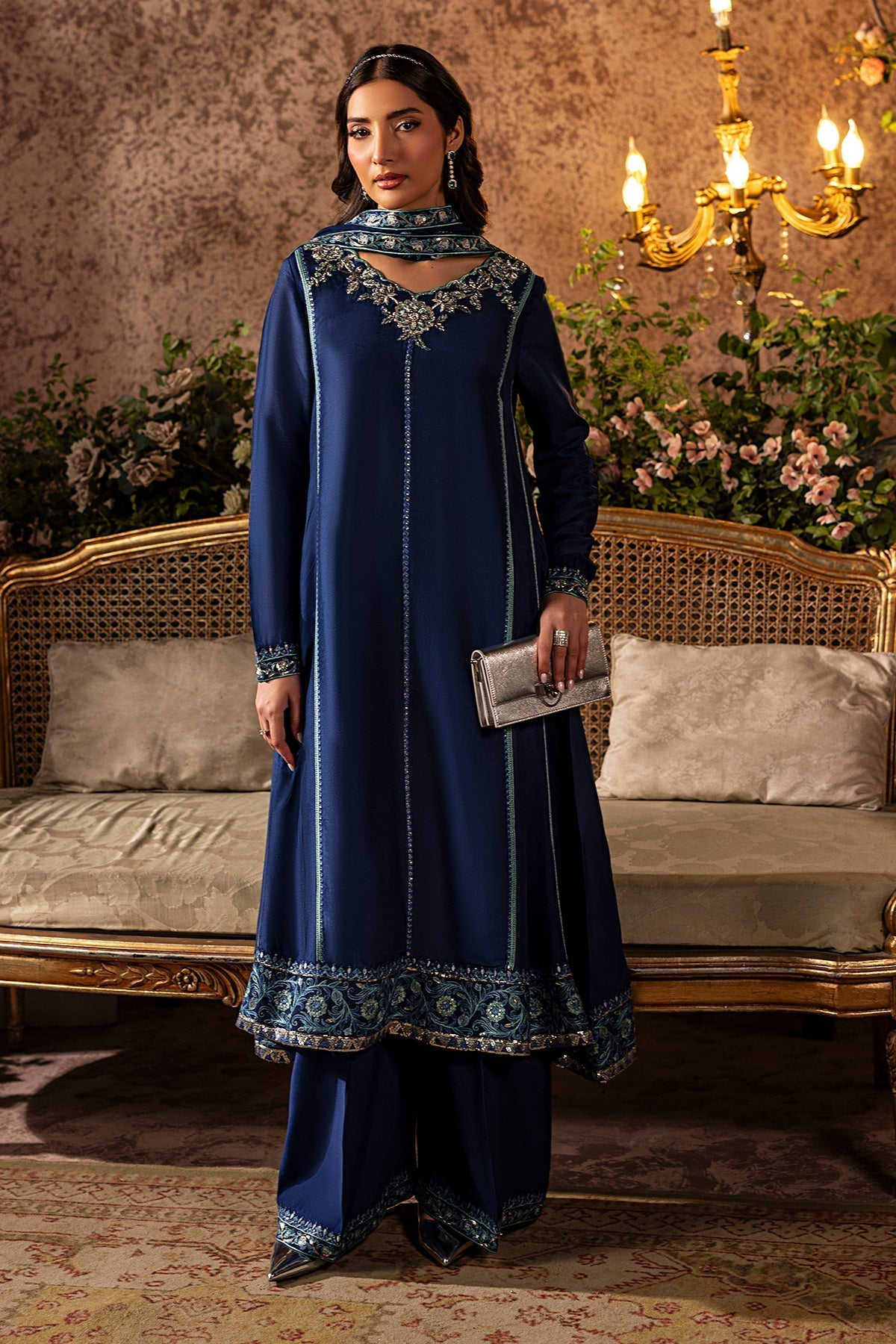 Mina Kashif | Loona Lawn 25 | Midnight - by - Libasekhas UK - Registered Vendor of : Mina Kashif - 100% Original Designer Dresss