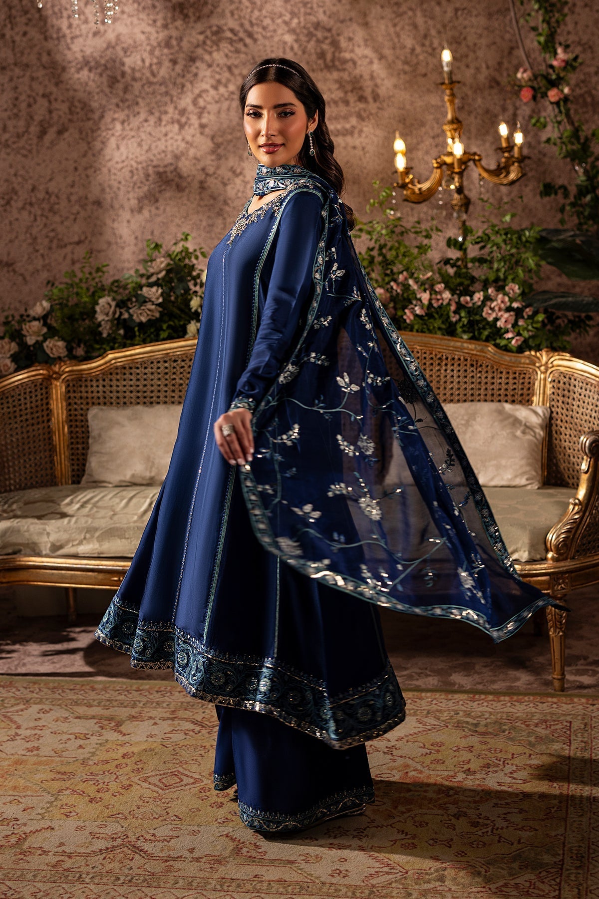 Mina Kashif | Loona Lawn 25 | Midnight - by - Libasekhas UK - Registered Vendor of : Mina Kashif - 100% Original Designer Dresss