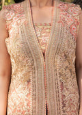 HSY | Summer Edit | Peach Terracotta - by Libasekhas UK - Registered Vendor of : HSY - 100% Original Designer Dress