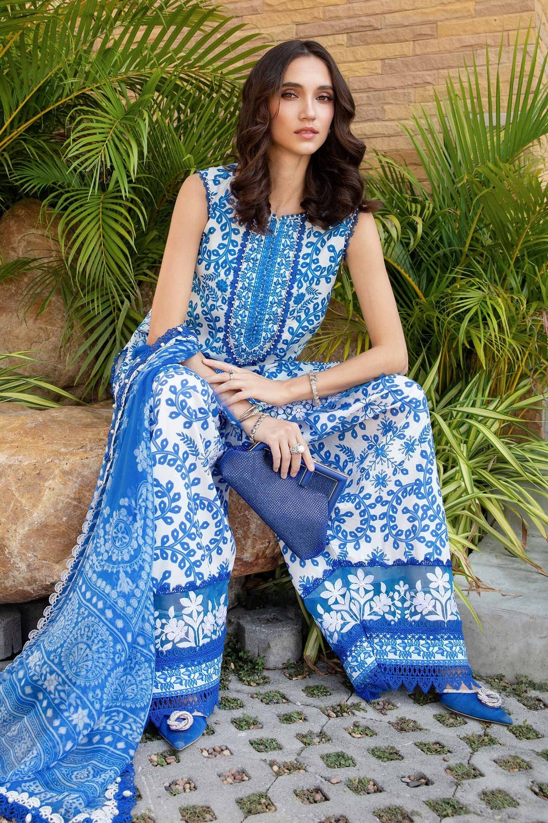 Maria B | M Prints 25 | MPT-2504-B - Ladies Clothes -  Libasekhas