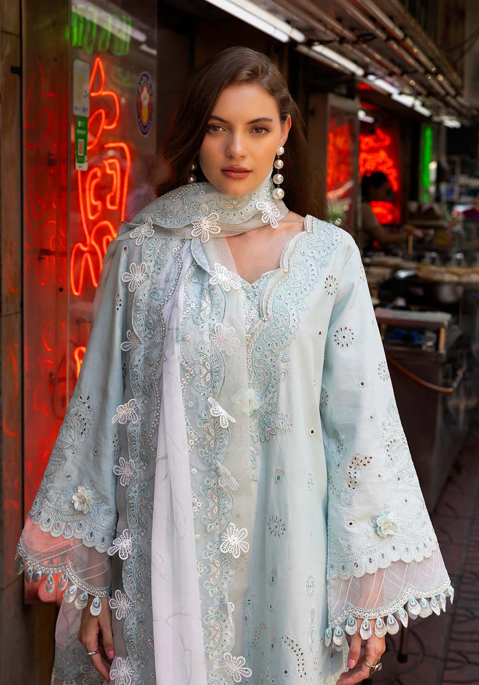 Zarqash | Luxury Lawn 25 | ZQLU 004 CECILY - by - Libasekhas UK - Registered Vendor of : Zarqash - 100% Original Designer Dresss