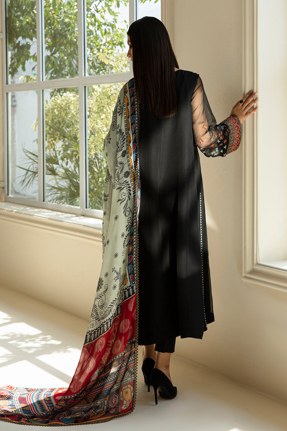Baroque | Formals Collection | EMBROIDERED CHIFFON UF-388 - by Libasekhas UK - Registered Vendor of : Baroque - 100% Original Designer Dress