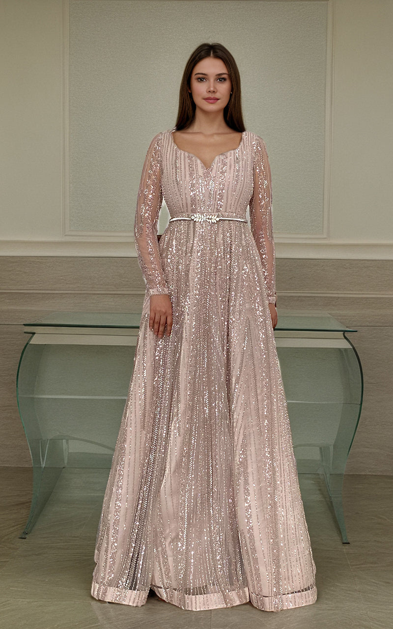 Threads and Motifs | Formal Dresses 25 | Net Embroidered Maxi - by Libasekhas UK - Registered Vendor of : Threads and Motifs - 100% Original Designer Dress