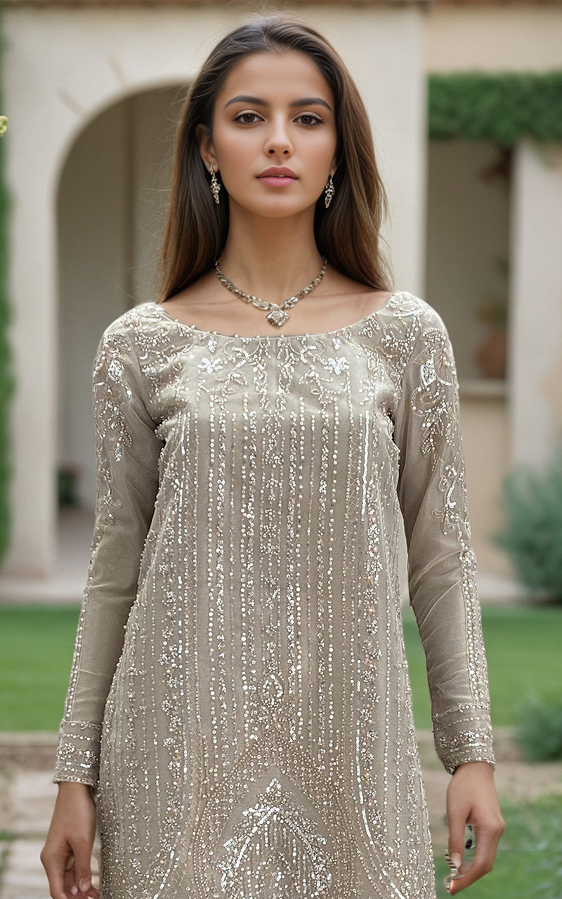Threads and Motifs | Formal Dresses 25 | Embroidered Shirt With Trouser - by Libasekhas UK - Registered Vendor of : Threads and Motifs - 100% Original Designer Dress